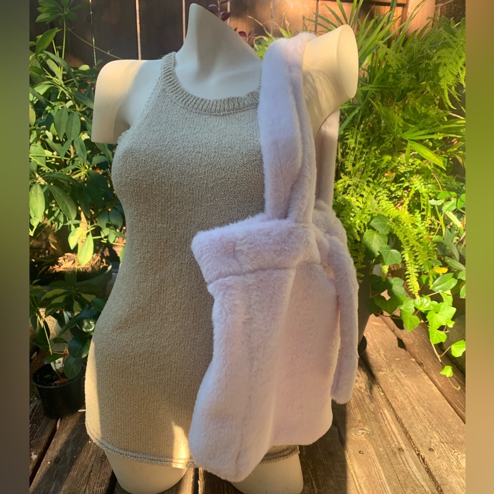 ISAAC MIZRAHI | Pink Plush / Faux Fur Tote Bag Style Purse